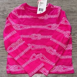 Pink Rope Pattern Vineyard Vines Kids Shirt 2T